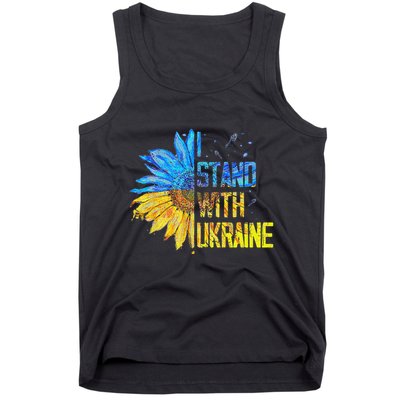 I Stand With Ukraine 2025 Ukrainian Flag Free Ukraine Tank Top