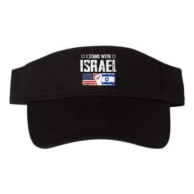 I Stand With Israel Usa Israili Flag Patriotic Valucap Bio-Washed Visor