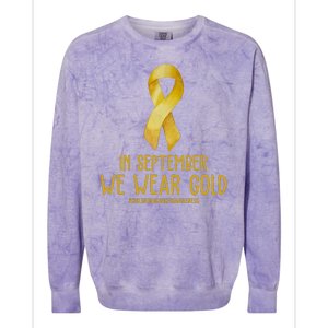 In September We Wear Gold Childhood Cancer Colorblast Crewneck Sweatshirt