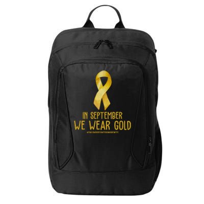 In September We Wear Gold Childhood Cancer City Backpack