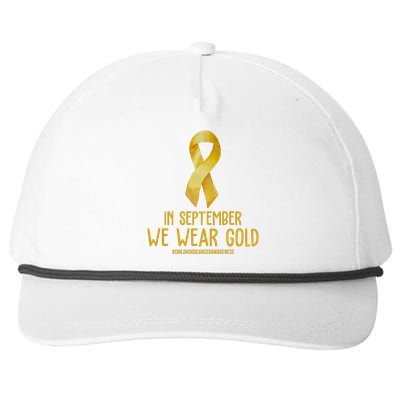 In September We Wear Gold Childhood Cancer Snapback Five-Panel Rope Hat