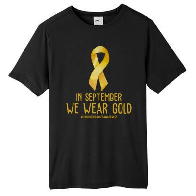 In September We Wear Gold Childhood Cancer Tall Fusion ChromaSoft Performance T-Shirt