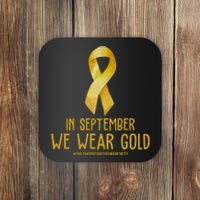 In September We Wear Gold Childhood Cancer Coaster