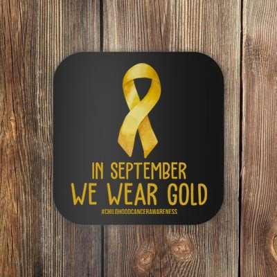 In September We Wear Gold Childhood Cancer Coaster