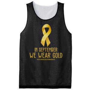 In September We Wear Gold Childhood Cancer Mesh Reversible Basketball Jersey Tank