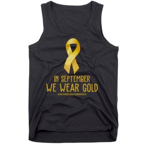 In September We Wear Gold Childhood Cancer Tank Top