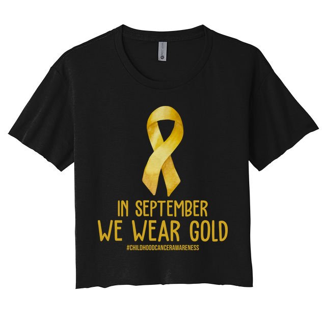 In September We Wear Gold Childhood Cancer Crop Top