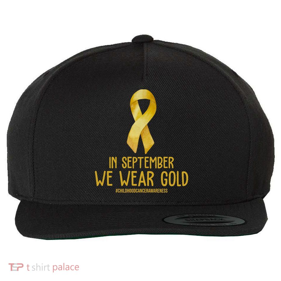 In September We Wear Gold Childhood Cancer Wool Snapback Cap