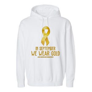 In September We Wear Gold Childhood Cancer Garment-Dyed Fleece Hoodie