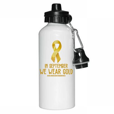 In September We Wear Gold Childhood Cancer Aluminum Water Bottle