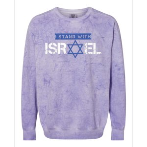 I Stand With Israel Pray For Israel Colorblast Crewneck Sweatshirt