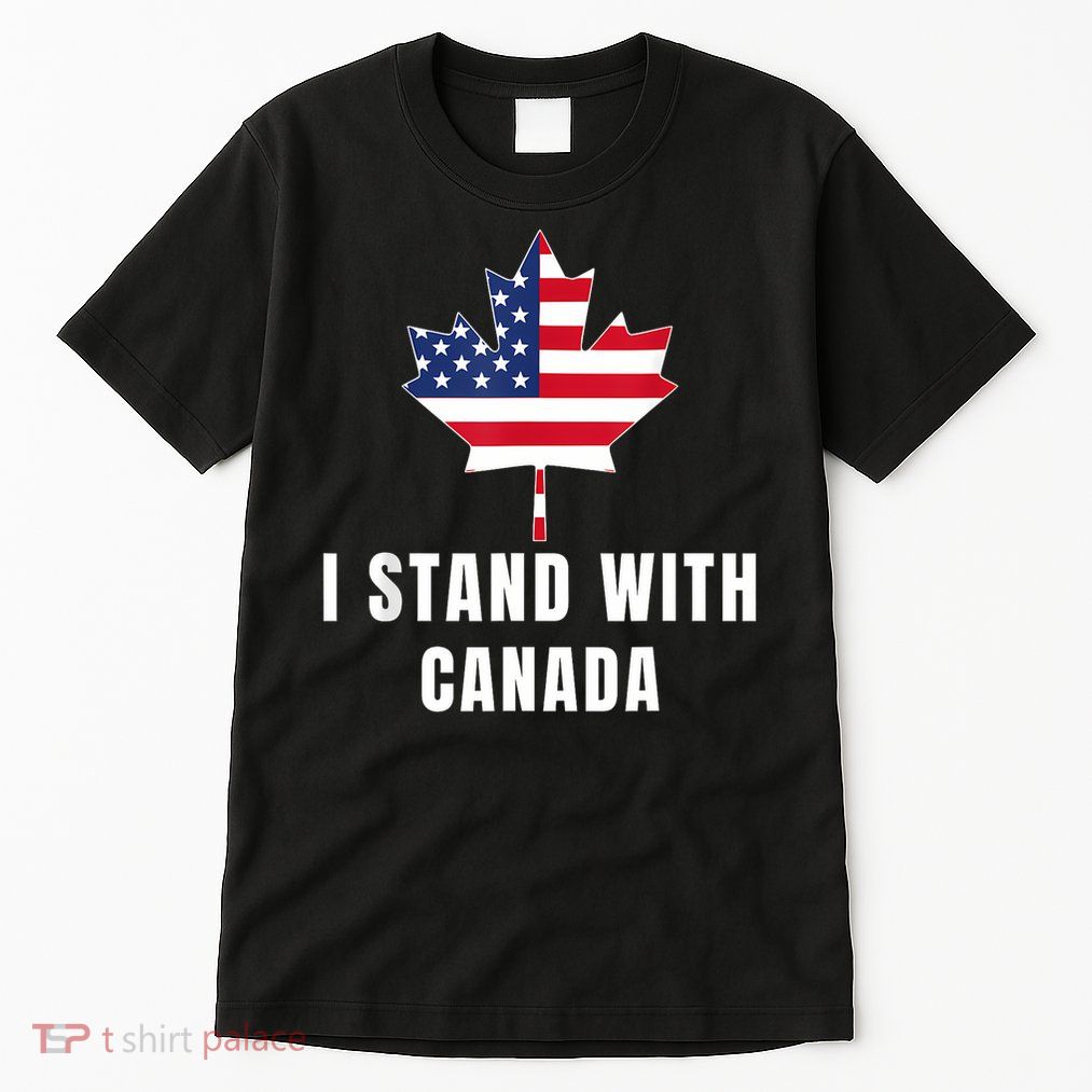 I Stand With Canada America Canadian USA Flag Tall T-Shirt