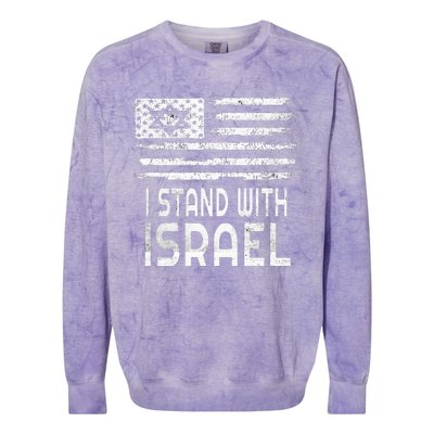 I Stand With Israel Colorblast Crewneck Sweatshirt