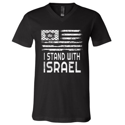 I Stand With Israel V-Neck T-Shirt