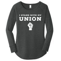 I Stand With My Union Solidarity Fist Women's Perfect Tri Tunic Long Sleeve Shirt