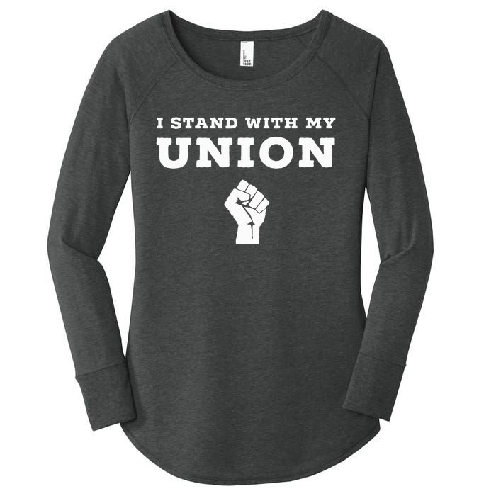 I Stand With My Union Solidarity Fist Women's Perfect Tri Tunic Long Sleeve Shirt