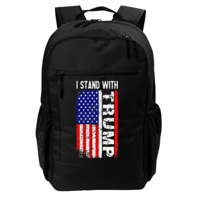 i stand with president trump pro trump supporter anti biden Daily Commute Backpack