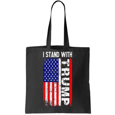 i stand with president trump pro trump supporter anti biden Tote Bag