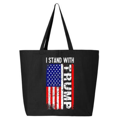 i stand with president trump pro trump supporter anti biden 25L Jumbo Tote