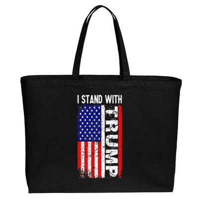 i stand with president trump pro trump supporter anti biden Cotton Canvas Jumbo Tote