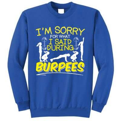 I'm Sorry What I Said During Burpees Burpee Gift Sweatshirt