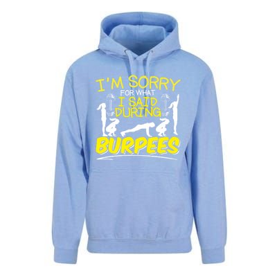 I'm Sorry What I Said During Burpees Burpee Gift Unisex Surf Hoodie