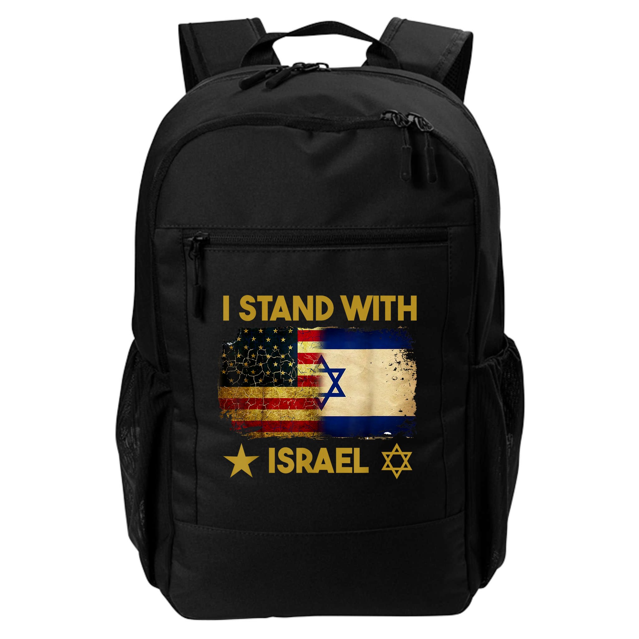 I Stand With Israel America Flag Backpack