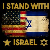 I Stand With Israel America Flag Backpack