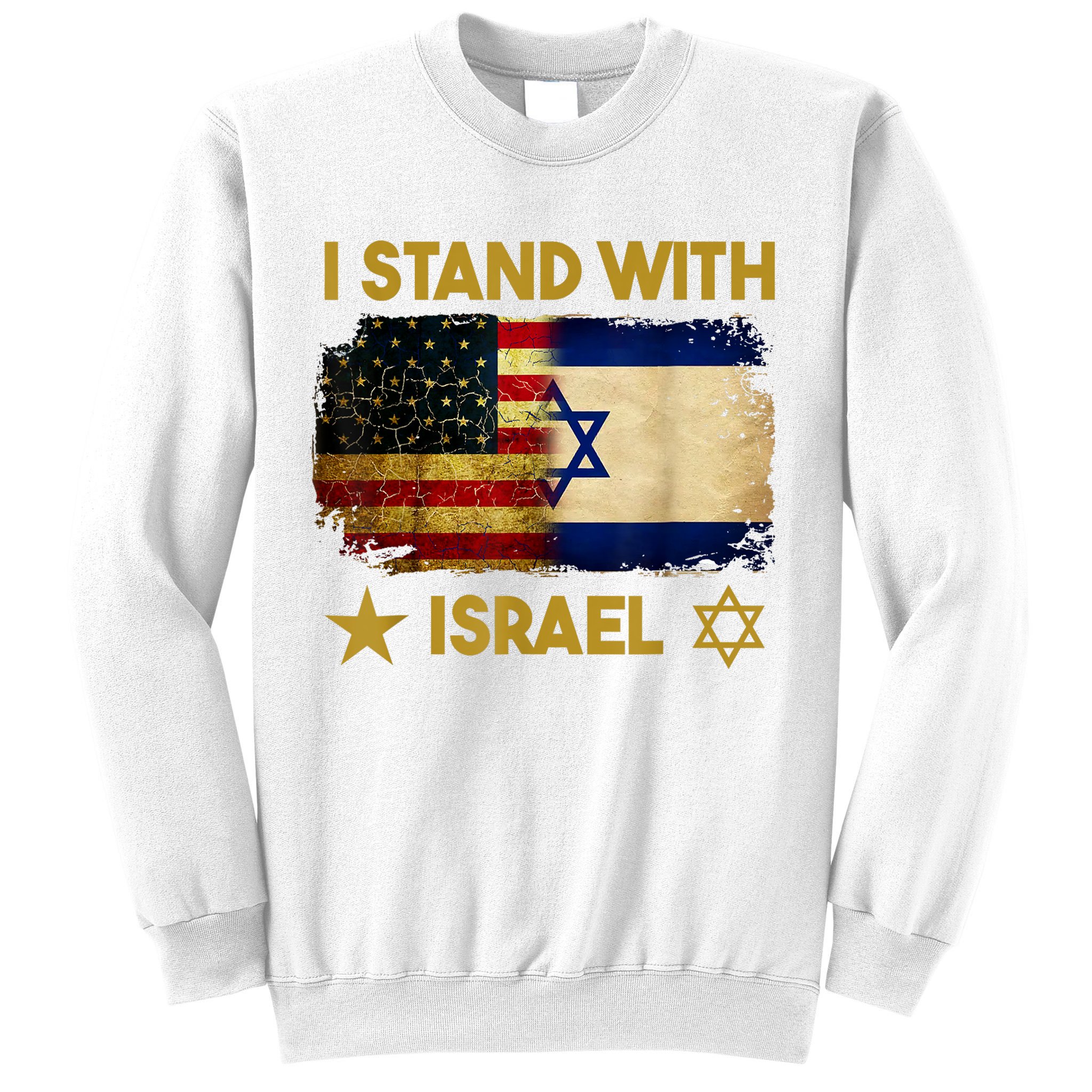 I Stand With Israel America Flag Sweatshirt
