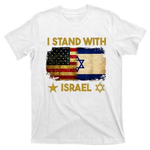 I Stand With Israel America Flag T-Shirt