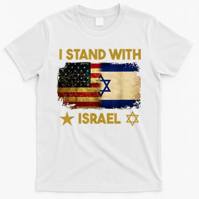 I Stand With Israel America Flag T-Shirt