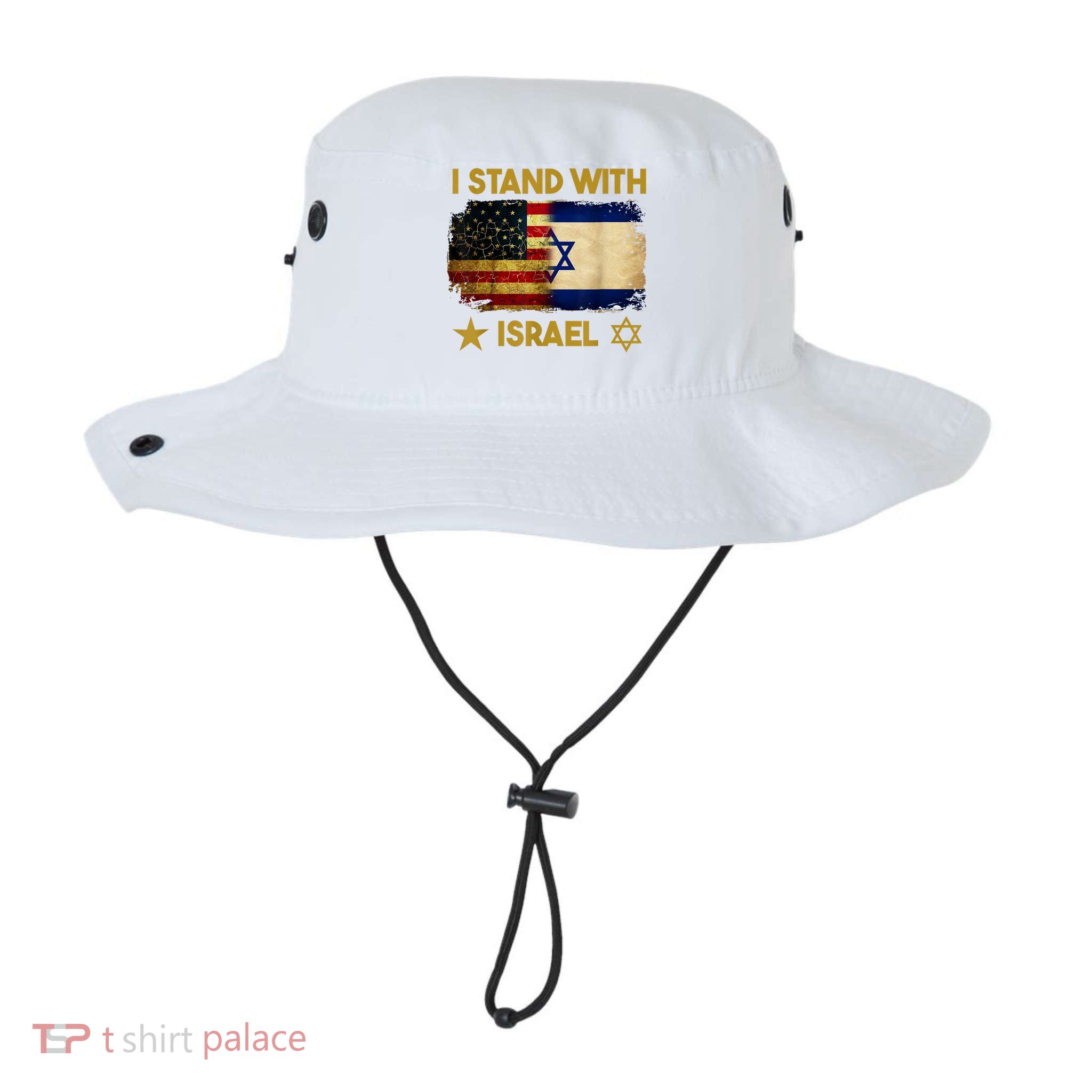 I Stand With Israel America Flag Bucket Hat
