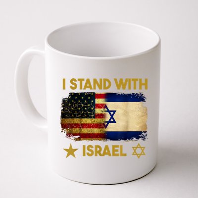 I Stand With Israel America Flag Mug