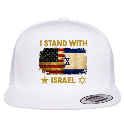 I Stand With Israel America Flag Flatbill Hat