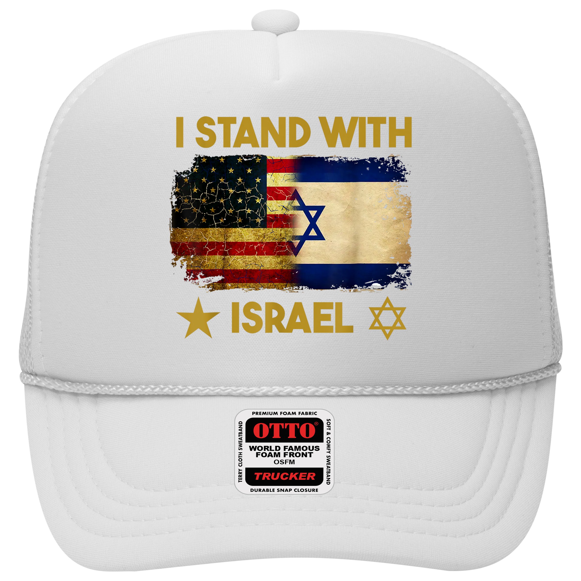 I Stand With Israel America Flag Hat