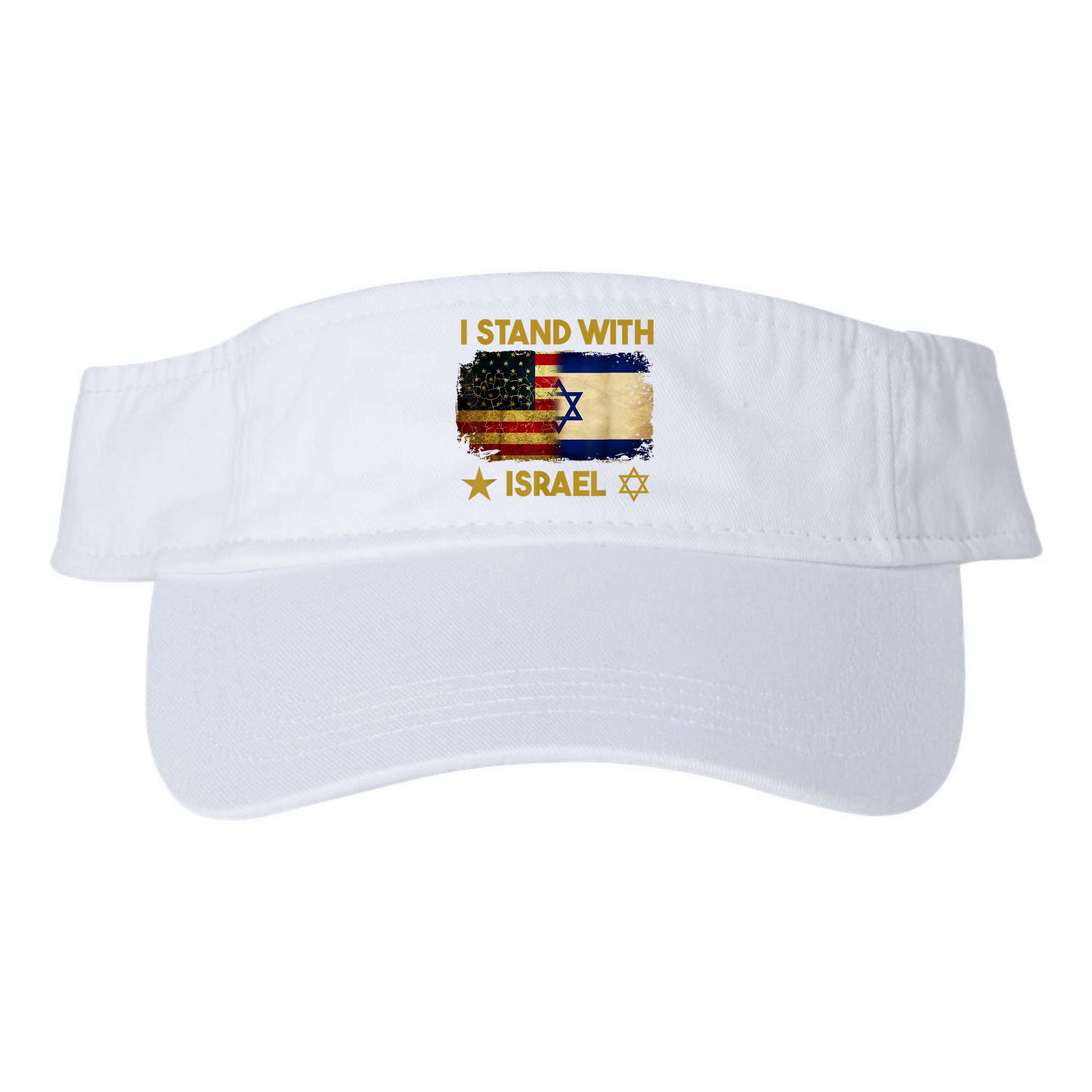 I Stand With Israel America Flag Visor