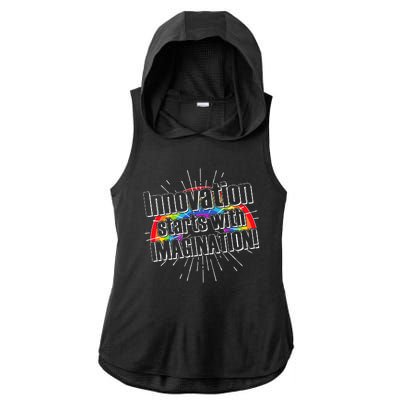 Innovation Starts With Imagination! Ladies PosiCharge Tri-Blend Wicking Draft Hoodie Tank