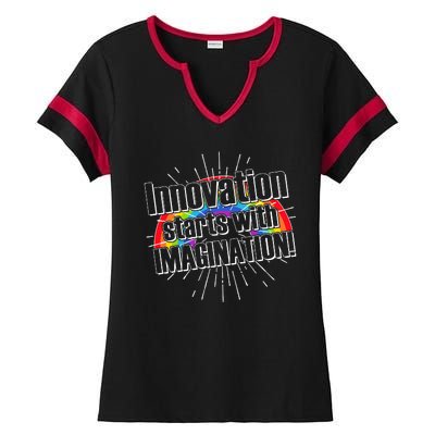 Innovation Starts With Imagination! Ladies Halftime Notch Neck Tee