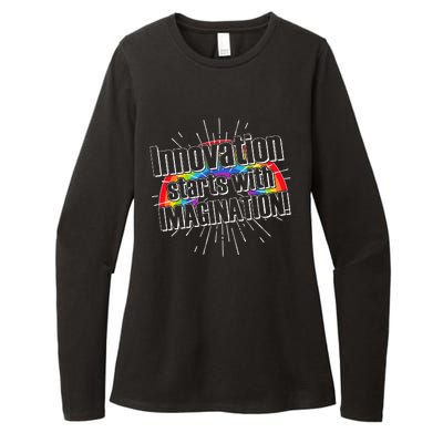 Innovation Starts With Imagination! Womens CVC Long Sleeve Shirt