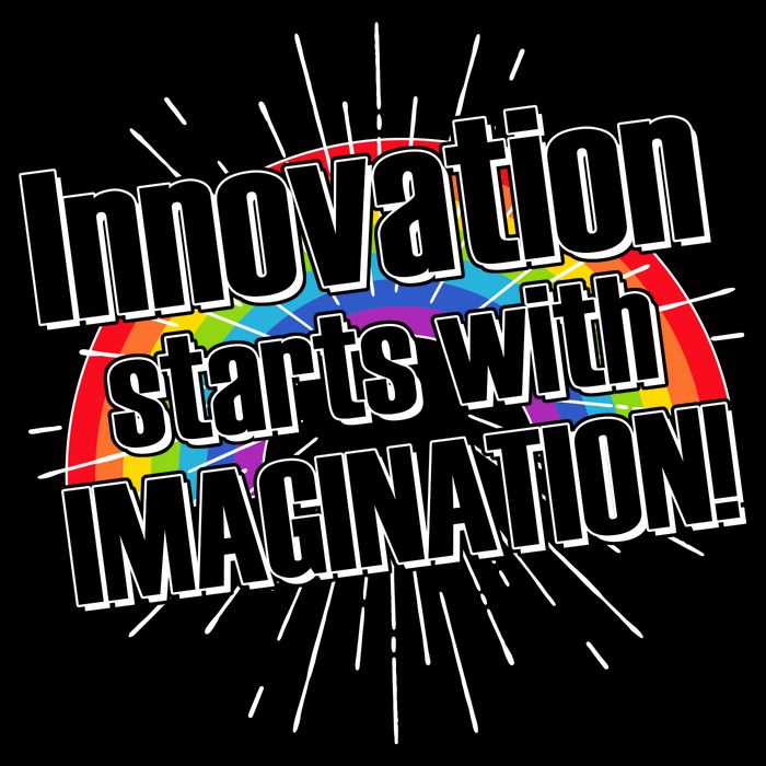 Innovation Starts With Imagination! Cropped Pullover Crew