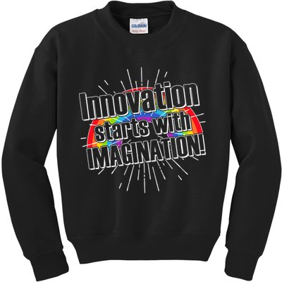 Innovation Starts With Imagination! Kids Sweatshirt