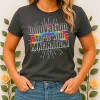 Innovation Starts With Imagination! Womens T-Shirt