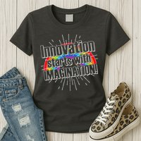 Innovation Starts With Imagination! Womens T-Shirt