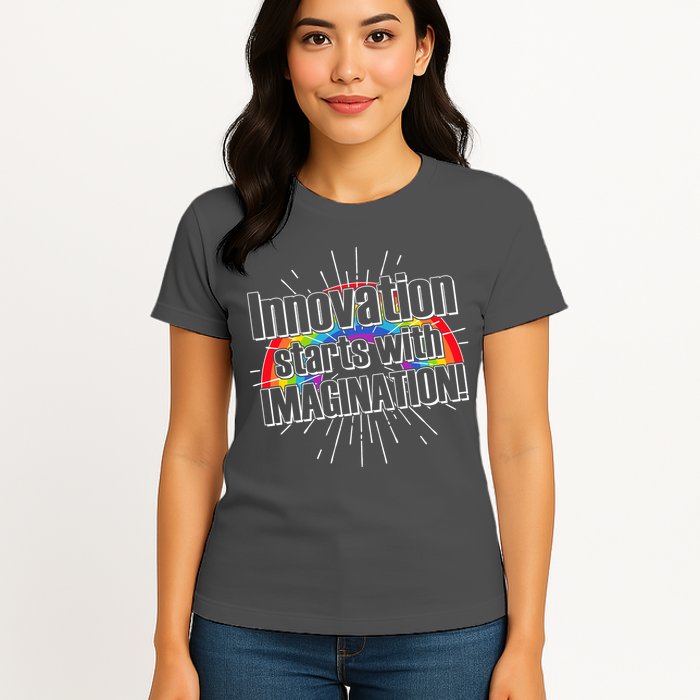 Innovation Starts With Imagination! Womens T-Shirt