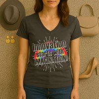 Innovation Starts With Imagination! Women's V-Neck T-Shirt