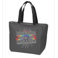 Innovation Starts With Imagination! Zip Tote Bag