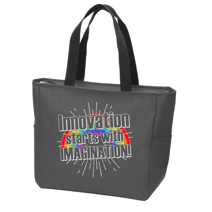Innovation Starts With Imagination! Zip Tote Bag