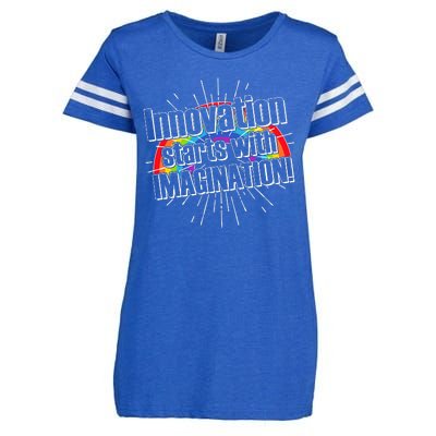 Innovation Starts With Imagination! Enza Ladies Jersey Football T-Shirt