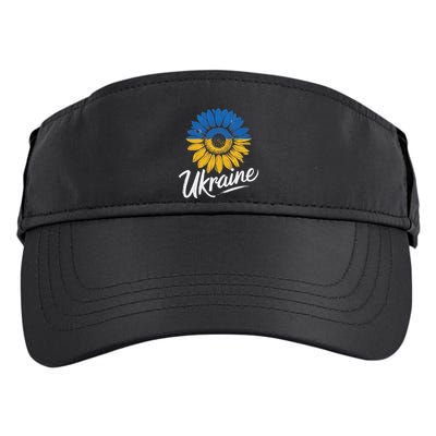 I Stand With Ukraine – Ukraine Flag Sunflower Vintage Adult Drive Performance Visor