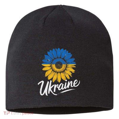 I Stand With Ukraine – Ukraine Flag Sunflower Vintage Sustainable Beanie